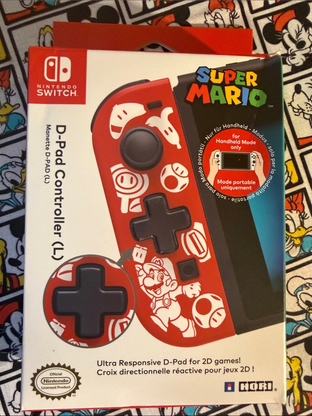 Nintendo Super Mario Red Left D-Pad Controller for Switch HORI Nintendo New